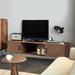 Industrial Reclaimed wood Media TV Stand with Storage Cabinet for Living Media Room