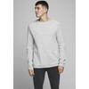 Rundhalspullover JACK & JONES "HILL KNIT", Herren, Gr. XL, grau (light grau melange), Obermaterial: 100% Baumwolle, meliert, modisch, schmal, Rundhals, Langarm Bündchen, Pullover