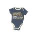 Lucky Brand Short Sleeve Onesie: Blue Color Block Bottoms - Size 3-6 Month