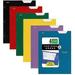 Five Star 4 Pocket Folders 6 Pack Paper Folders Fits 3-Ring Binders Holds 8-1/2 x 11 Paper Writable Label Tidewater Blue Harvest Yellow Amethyst Purple Forest Green Fire Red Black (38056)