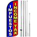 4 Less IMPUESTOS INME TAX Windless Swooper Flag Feather Banner Sign 15 ft Tall Pole Kit bq98-h