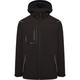JCB Trade Hooded Softshell Jacket in Black, Size Small Polyester/Spandex