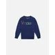 Boy's Versace Boys Embroidered Sweater Blue - Size: 14 years