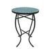 Transitional Metal Outdoor Table in Blue