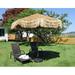 9 ft Palapa Patio Umbrella with Crank Lift Easy Whiskey Brown Themed