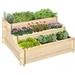 3 Tier Raised Garden Bed with 9 Grow Grids and Bed Liner Elevated Wooden Planter Kit Flower Box for Vegetables Herb Outdoor Indoor Use x 39 x 21in