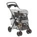 4 Wheels Pet Stroller Dog Stroller Stroller for Small Pets Puppies and Kitty Double Deck Folding Pet Stroller Great for or Pet Travel Grey