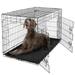 Foldable Dog Crate Wire Metal Dog Kennel w/Divider Panel Leak-Proof Pan & Protecting Feet Single & Double Door Small Medium & Large Dog Crate Indoor Wire Dog Cages 48â€� w/Double Doors