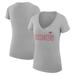 Women's G-III 4Her by Carl Banks Heather Gray Tampa Bay Buccaneers Dot Print V-Neck Fitted T-Shirt
