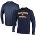 Men's Under Armour Navy Carleton Knights Football Performance Long Sleeve T-Shirt