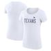 Women's G-III 4Her by Carl Banks White Houston Texans Dot Print Lightweight Fitted T-Shirt