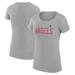 Women's G-III 4Her by Carl Banks Gray Los Angeles Angels Dot Print Fitted T-Shirt