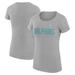 Women's G-III 4Her by Carl Banks Heather Gray Miami Dolphins Dot Print Lightweight Fitted T-Shirt