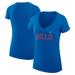 Women's G-III 4Her by Carl Banks Royal Buffalo Bills Dot Print V-Neck Fitted T-Shirt