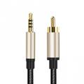 3.5mm Digital Audio Coaxial Cable HD RCA Lotus Head Conversion Cable for Stereo Receiver Speakers Projector 2M