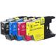 LC75 Black Color Ink Compatible Replacements for Brother LC-71 LC-75 MFC-J280W MFC-J425W MFC-J430W MFC-J435W LC75 (4Pack-1Black 1Cyan 1Magenta 1Yellow)