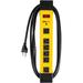 6 Outlet Heavy Duty Surge Protector Power Strip - 14/3 SJT Black and Yellow Metal Surge Suppressor with 9 Foot Long