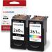 PG-260 XL CL-261 XL Ink Cartridges Replacement for Canon 260XL 261XL PG-260 XL CL-261 XL Combo Pack Work with Canon