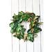 27 Faux Magnolia Leaf Wreath - Artificial Door Hanger Fall Christmas Everyday