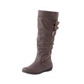 Wide Width Women's The Pasha Wide-Calf Boot by Comfortview in Dark Brown (Size 7 1/2 W)