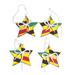 Constellation Festival,'Set of 4 Handcrafted Colorful Cotton Star Ornaments'