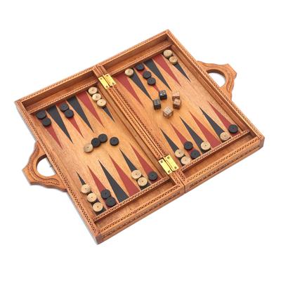 Inner Secrets,'Folding Hand Carved Backgammon Set'