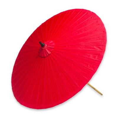 Decorative garden umbrella, 'Happy Garden in Scarl...