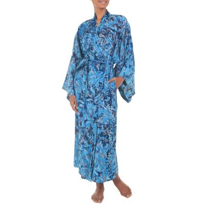 Sapphire Dreams,'Batik Patterned Robe'