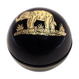 Precious Elephant,'Thai Lacquerware Box with Gold Accent'