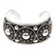 Sterling silver cuff bracelet, 'Modern Traditions'