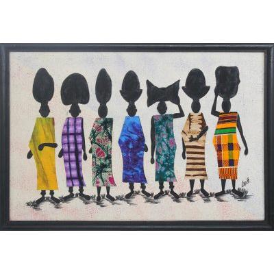 'Immigrants' - Original Batik Oil Painting