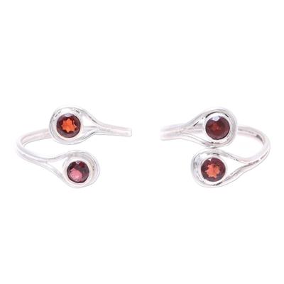 Lovely Style,'Faceted Garnet Toe Rings Crafted in ...