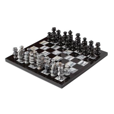 Sophisticate,'11 Inch Hand Carved Marble Chess Set Mexico'