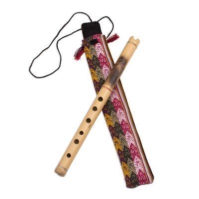 Bamboo quena flute, 'Night Owl' - Peruvian Bamboo ...