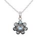 Morning Glitter,'Blue Topaz and Sterling Silver Pendant Necklace from India'