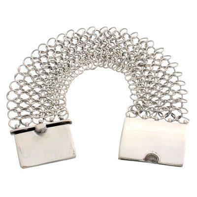 Sterling silver wristband bracelet, 'Nets in Moonlight'
