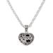 Embraced by Love,'Sterling Silver Openwork Heart Necklace from Bali'