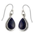 'Blue Teardrop' - Fair Trade Sterling Silver and Lapis Lazuli Earrings