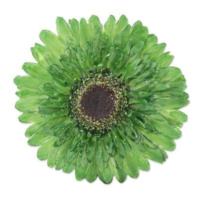 Splendid Petals in Moss Green,'Natural Gerbera Flo...