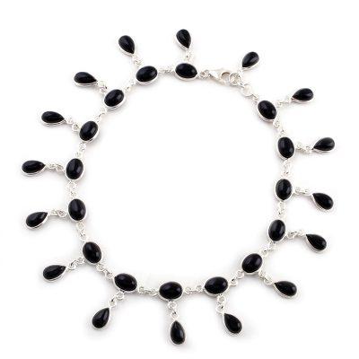 Onyx anklet, 'Moon Dancer'