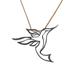 Hummingbird,'Handmade Oxidized Sterilng Silver Hummingbird Necklace'
