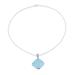 Soaring,'Chalcedony and Sterling Silver Pendant Necklace from India'