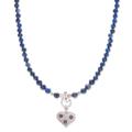 Lonely Hearts,'Lapis Lazuli Heart-Motif Pendant Necklace'