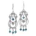 Sterling silver chandelier earrings, 'Memories'