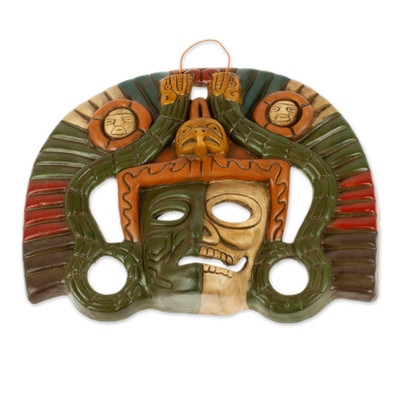 Ceramic mask, 'Aztec Duality'