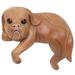 Curious Shih Tzu,'Hand Made Wood Dog Sculpture Natural Finish from Indonesia'