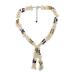 'Pink Multi-Gemstone Beaded Lariat Necklace from Thailand'