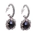 Onyx dangle earrings, 'Sweet Enchantment'