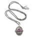 Romantically Inclined,'Amethyst Locket Necklace on Cable Chain'