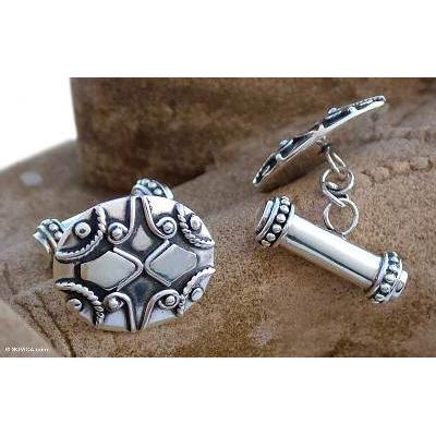 Mughal Puzzle,'Sterling silver cufflinks'